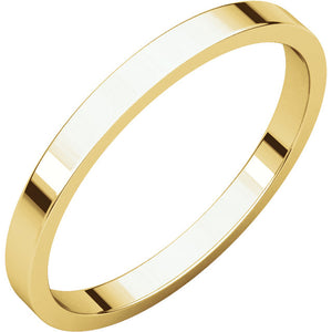Moores Flat 2mm Wide Wedding Ring