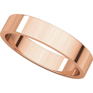 Moores Flat 4mm Wide Wedding Ring