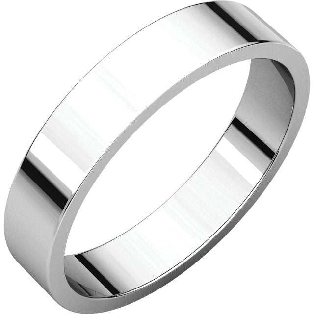 Moores Flat 4mm Wide Wedding Ring