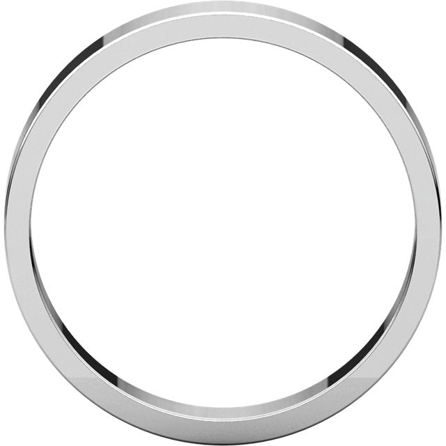 Moores Flat 4mm Wide Wedding Ring