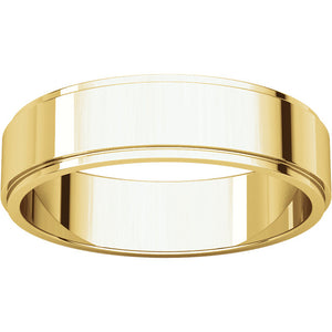 Moores Flat Edge 5mm Wide Wedding Ring