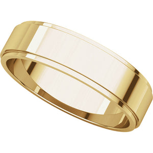 Moores Flat Edge 5mm Wide Wedding Ring