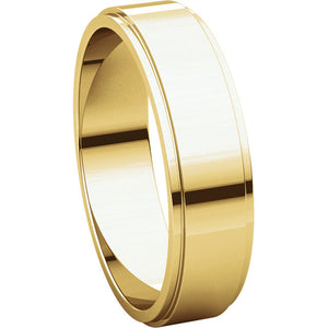 Moores Flat Edge 5mm Wide Wedding Ring