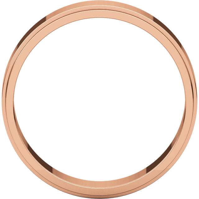 Moores Flat Edge 5mm Wide Wedding Ring