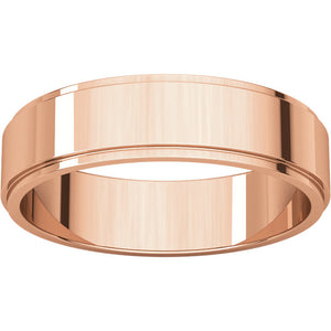 Moores Flat Edge 5mm Wide Wedding Ring