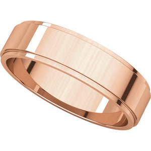 Moores Flat Edge 5mm Wide Wedding Ring