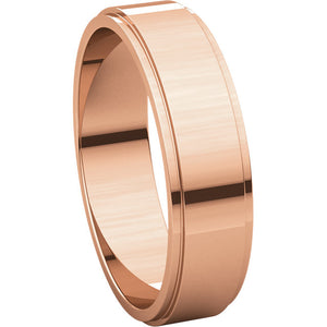 Moores Flat Edge 5mm Wide Wedding Ring