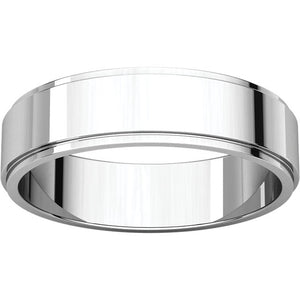 Moores Flat Edge 5mm Wide Wedding Ring