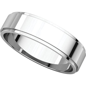 Moores Flat Edge 5mm Wide Wedding Ring