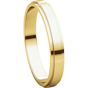 Moores Flat Edge 3mm Wide Wedding Ring