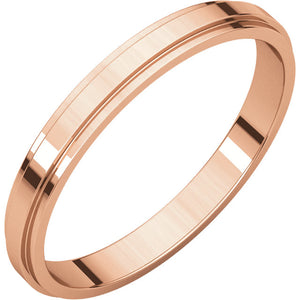Moores Flat Edge 3mm Wide Wedding Ring