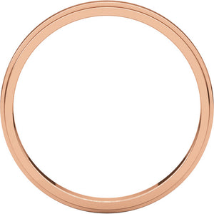 Moores Flat Edge 3mm Wide Wedding Ring