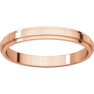 Moores Flat Edge 3mm Wide Wedding Ring