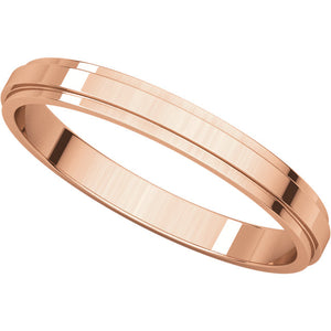 Moores Flat Edge 3mm Wide Wedding Ring