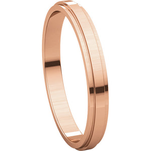 Moores Flat Edge 3mm Wide Wedding Ring