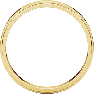 Moores Flat Edge 3mm Wide Wedding Ring
