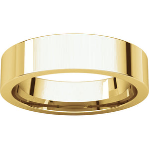 Moores Flat Comfort Fit 5mm Wide Wedding Ring