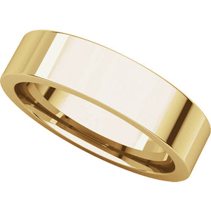 Moores Flat Comfort Fit 5mm Wide Wedding Ring