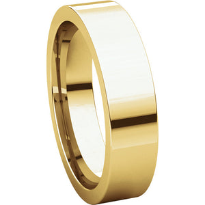 Moores Flat Comfort Fit 5mm Wide Wedding Ring