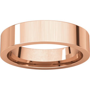 Moores Flat Comfort Fit 5mm Wide Wedding Ring