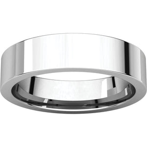 Moores Flat Comfort Fit 5mm Wide Wedding Ring