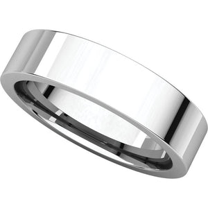Moores Flat Comfort Fit 5mm Wide Wedding Ring