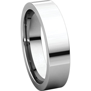 Moores Flat Comfort Fit 5mm Wide Wedding Ring