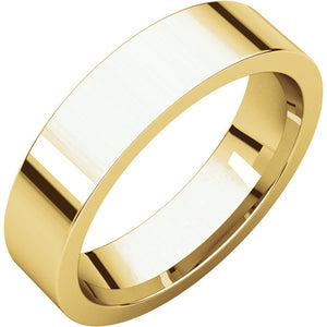 Moores Flat Comfort Fit 5mm Wide Wedding Ring