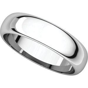 Moores Half Round 5mm Wide Wedding Ring