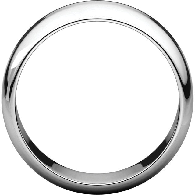 Moores Half Round 8mm Wide Wedding Ring