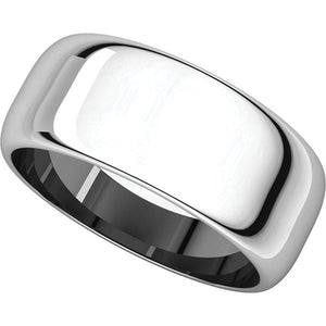 Moores Half Round 8mm Wide Wedding Ring