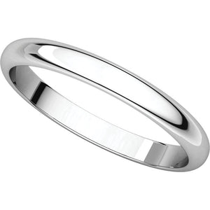 Moores Half Round 2.5mm Wide Wedding Ring