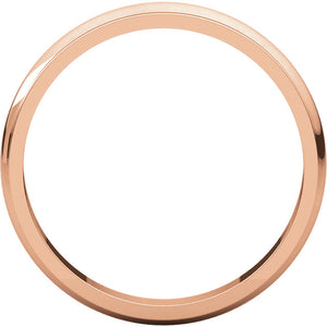 Moores Half Round Edge 3mm Wide Wedding Ring