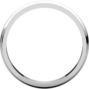 Moores Half Round Edge 3mm Wide Wedding Ring