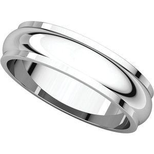 Moores Half Round Edge 5mm Wide Wedding Band