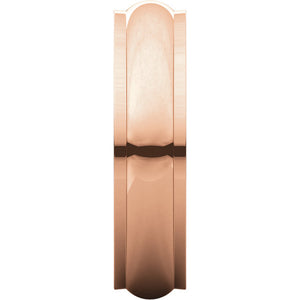 Moores Half Round Edge 5mm Wide Wedding Band