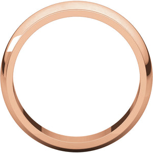 Moores Half Round Edge 7mm Wide Wedding Band