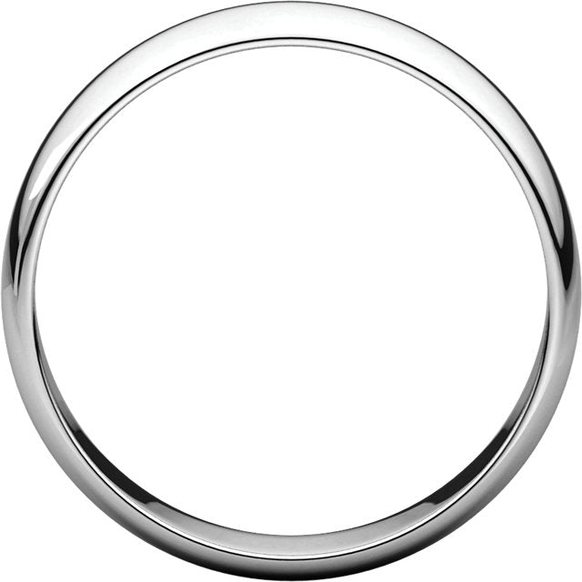 Moores Light Half Round 5mm Wide Wedding Ring