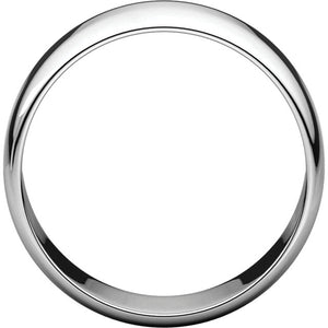 Moores Light Half Round 8mm Wide Wedding Ring