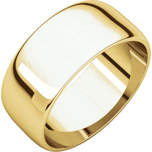 Moores Light Half Round 8mm Wide Wedding Ring