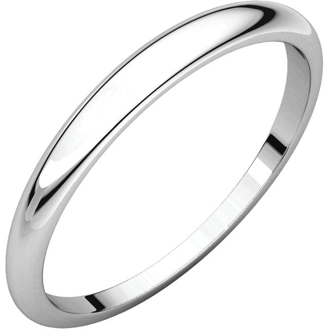 Moores Half Round Tapered 2.5mm Wide Wedding Ring