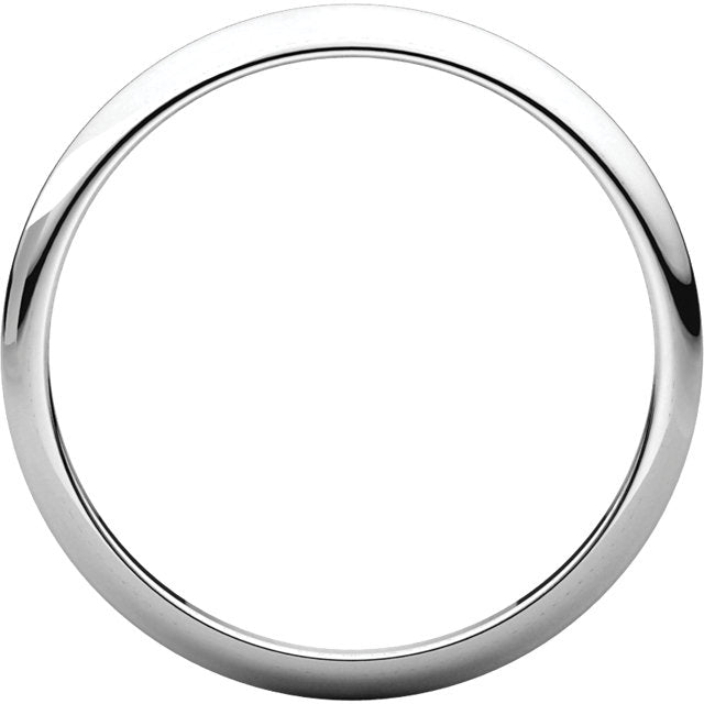 Moores Half Round Tapered 2.5mm Wide Wedding Ring