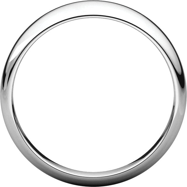 Moores Half Round Tapered 6mm Wide Wedding Ring