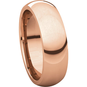 Moores Comfort Fit 6mm Wide Wedding Ring