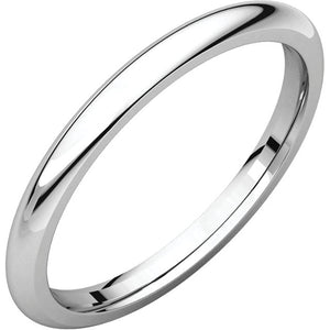 Moores Comfort Fit 2mm Wide Wedding Ring