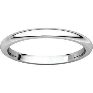 Moores Comfort Fit 2mm Wide Wedding Ring