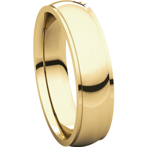 Moores Comfort Fit Edge 5mm Wide Wedding Ring