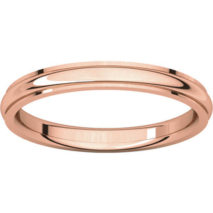 Moores Comfort Fit Edge 2.5mm Wide Wedding Ring
