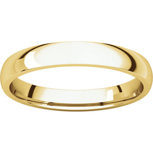 Moores Light Comfort Fit 3mm Wide Wedding Ring