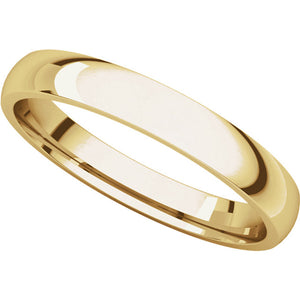 Moores Light Comfort Fit 3mm Wide Wedding Ring